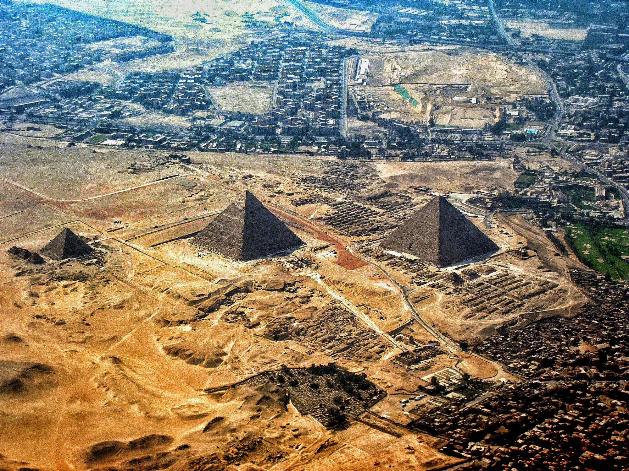 Giza Pyramids Aerial View