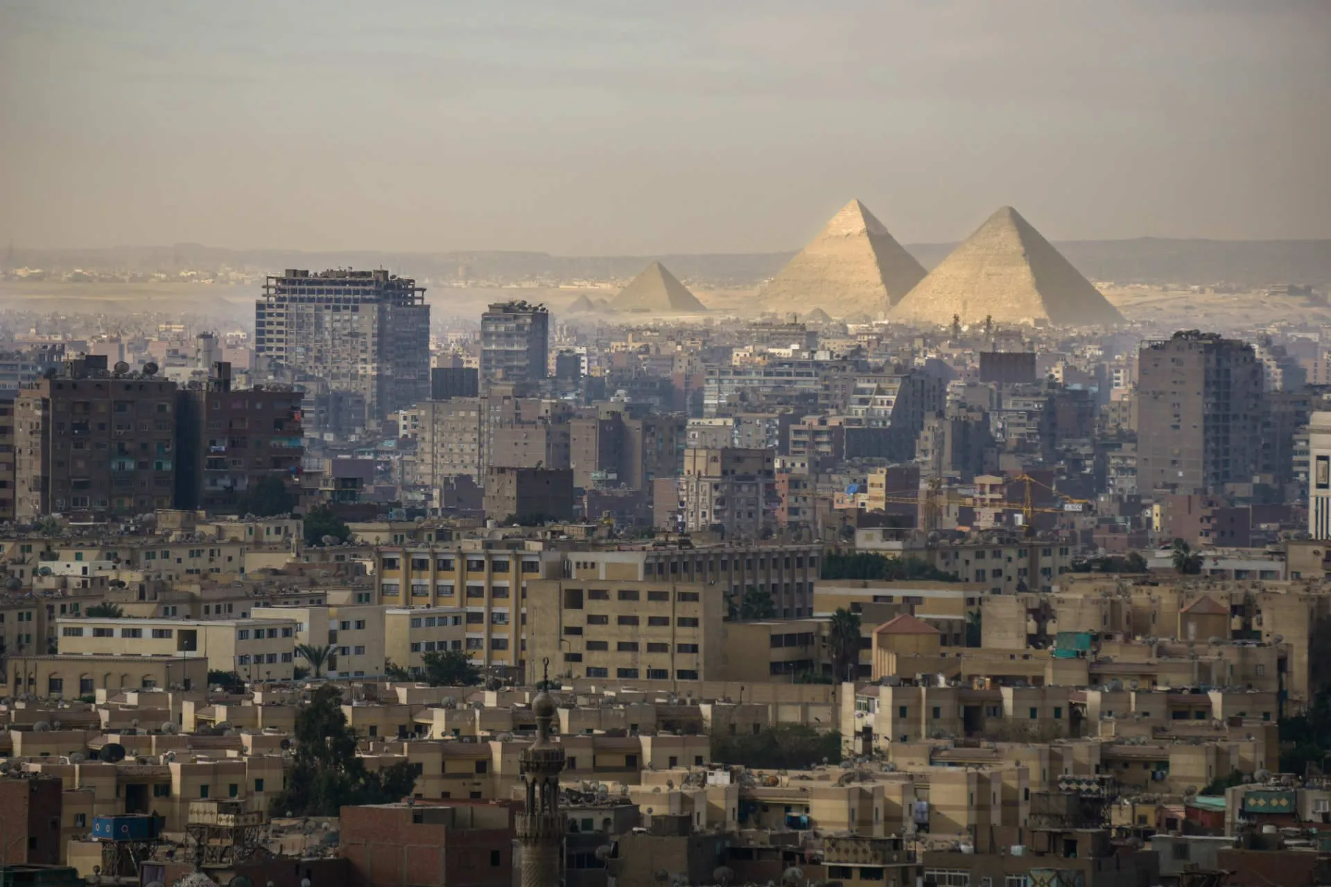 Giza Pyramids Cairo View